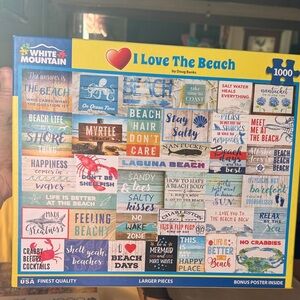 White Mountain I love the beach puzzle 3/$20